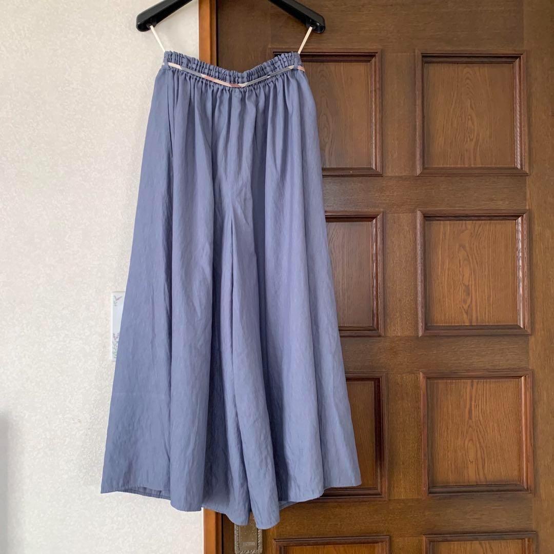 タグ付新品 ブルーレーベルクレストブリッジ ガウチョパンツ ワイド リボンベルト