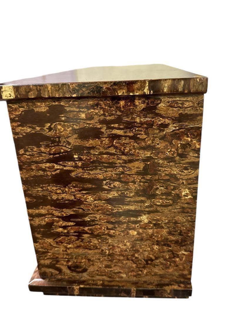 美品希少桜皮細工 角館 秋銘製作所 伝統 工芸品 樺細工 置時計 引出し付き