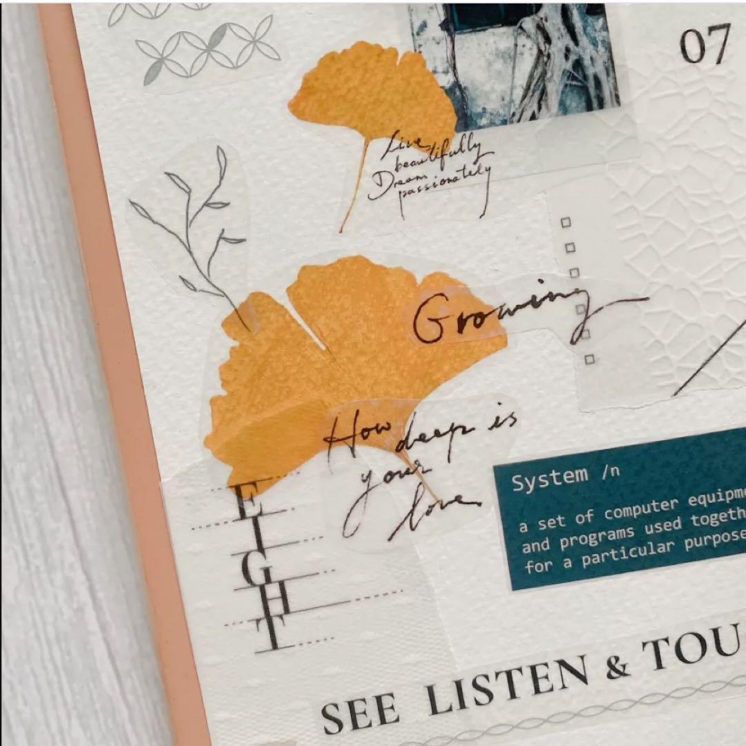 新品　Shiwu　Collage04〜07　PET霧面マスキングテープ　4本