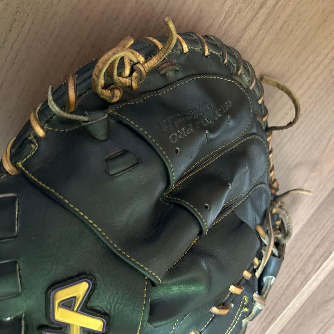 ハタケヤマキャッチャーミット硬式野球グローブ 黒