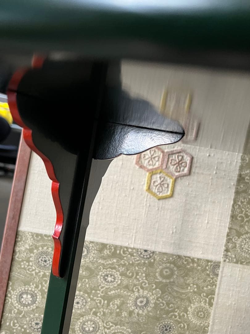及台子 宗旦好　青漆一閑　伊藤表正作　組立式 木製漆器 茶道具 棚