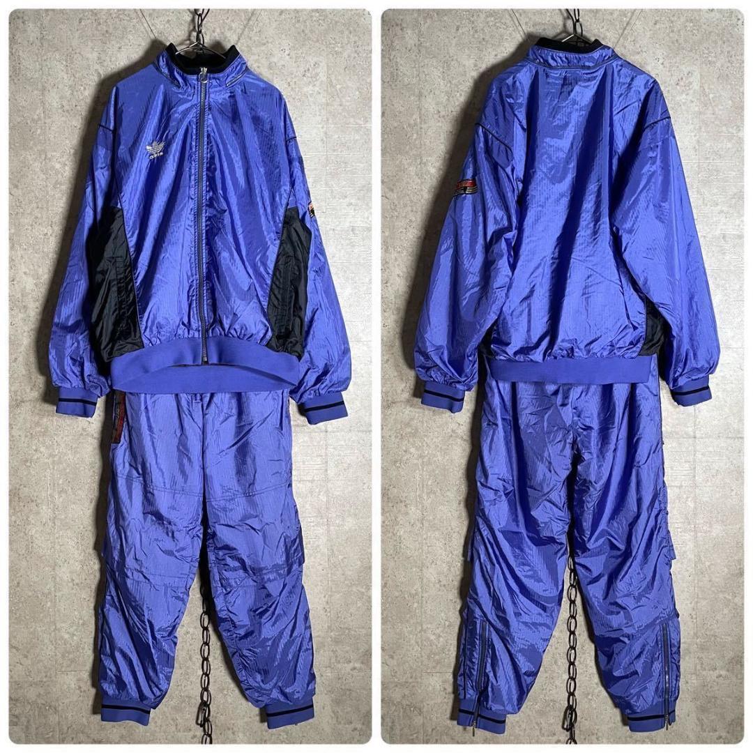 90sヴィンテージ デサント製 Old adidas ナイロンセットアップ