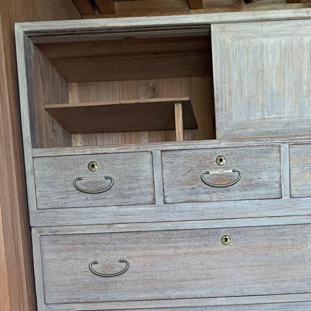 アンティーク家具　古道具　古家具　桐箪笥　総桐タンス　3分割