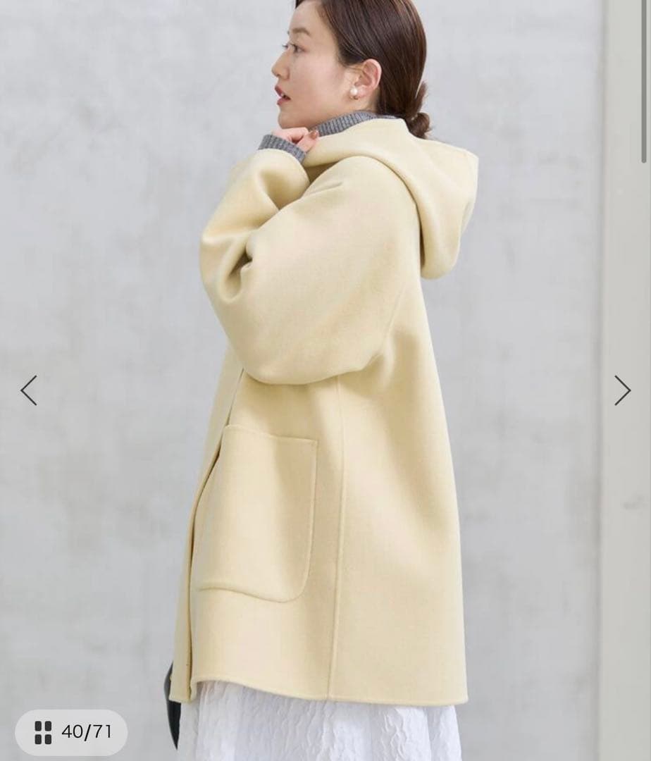 SUPER120 ダブルフェイスフードコート　サイズ36