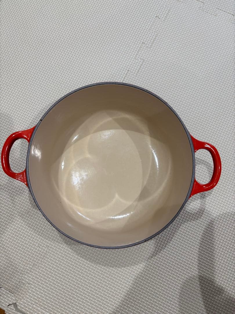 【美品】LE CREUSET 赤 両手鍋 20センチ