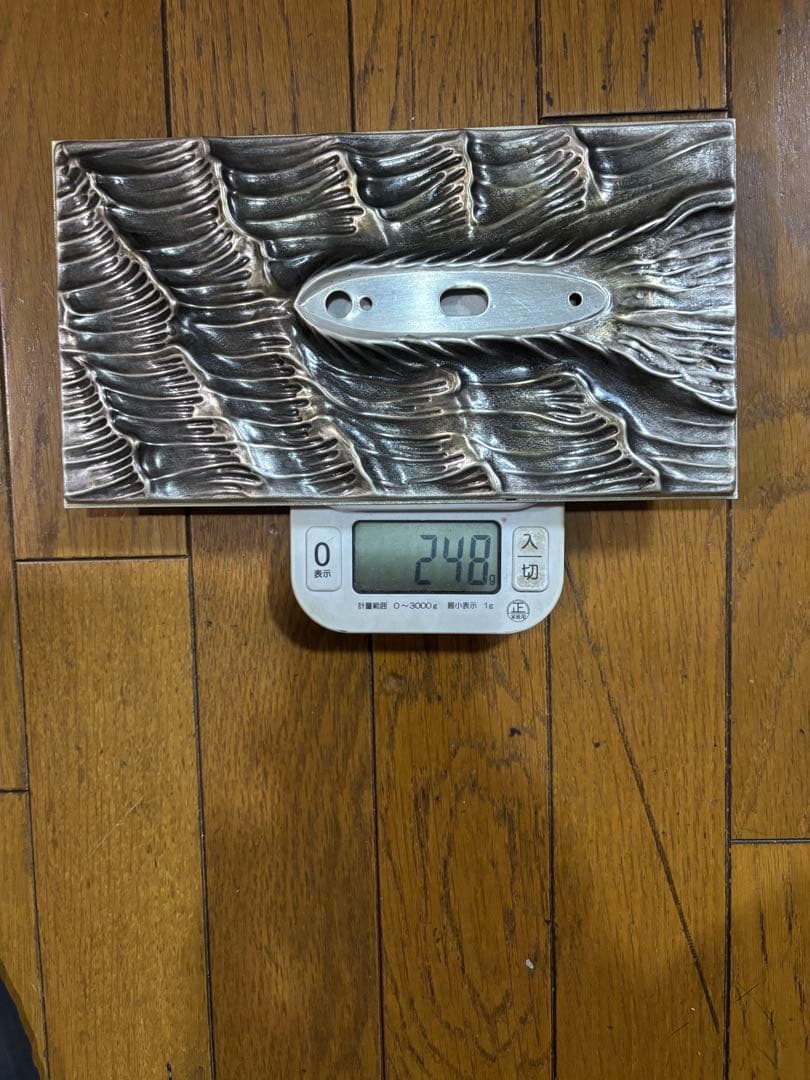 純銀刻印　帆船置物　船長さ21cm 大きめ　ガラスケース付き　レトロ