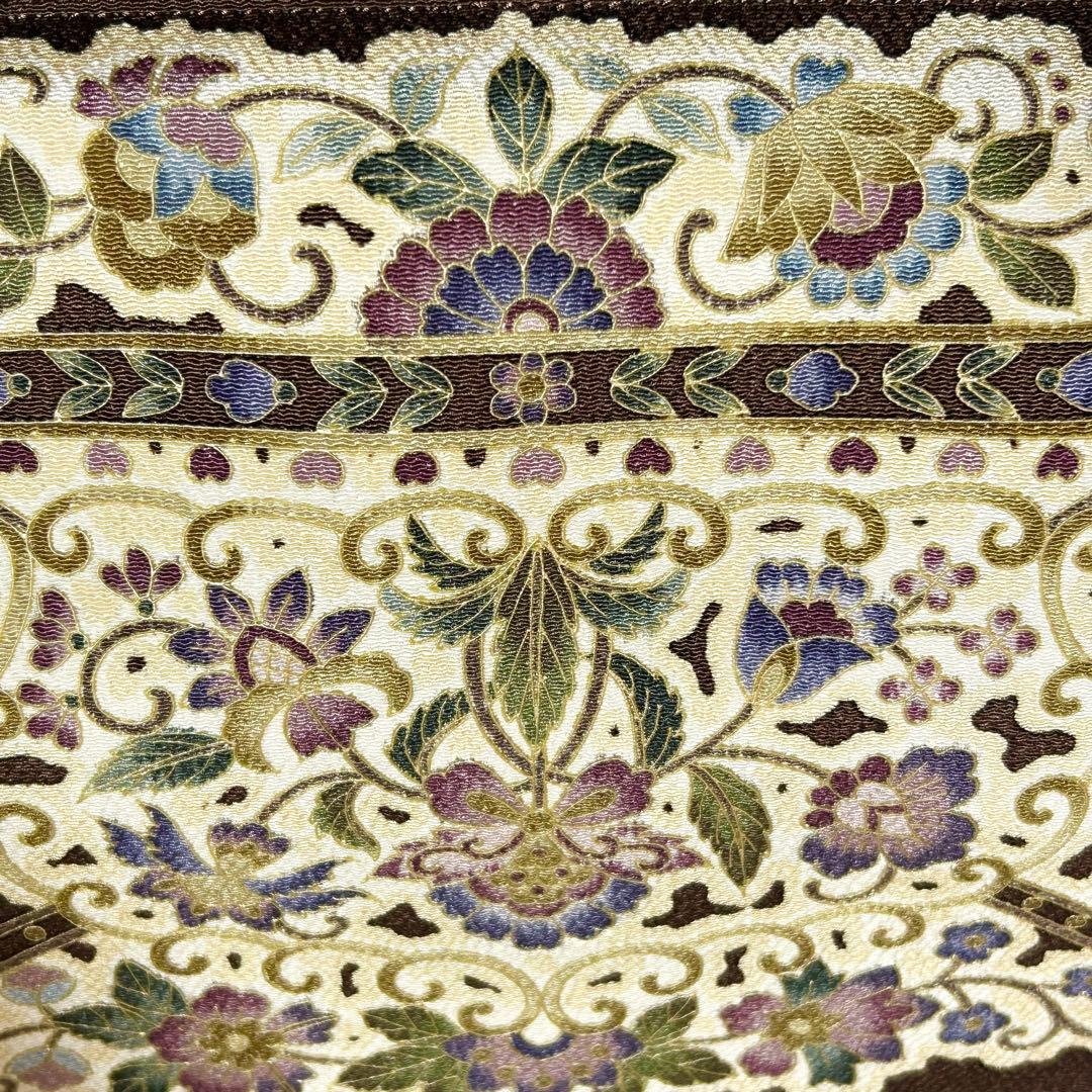 【極美品】【皇室御用達】オカジマ 岡重 正絹 利休バック 和装バック 友禅 着物