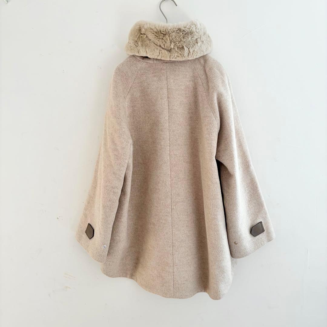 最高級 アンゴラウール Ａラインショートコート K.T キヨコ タカセ ベージュ