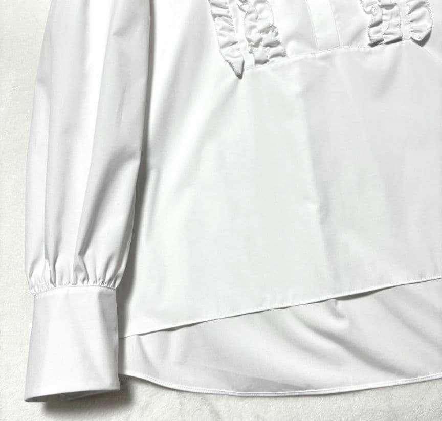 【新品】2025年セオリーリュクスVALENTINE SHIRTフリル 白