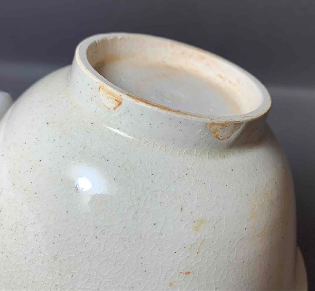 中国 無地輪花碗　f2250218