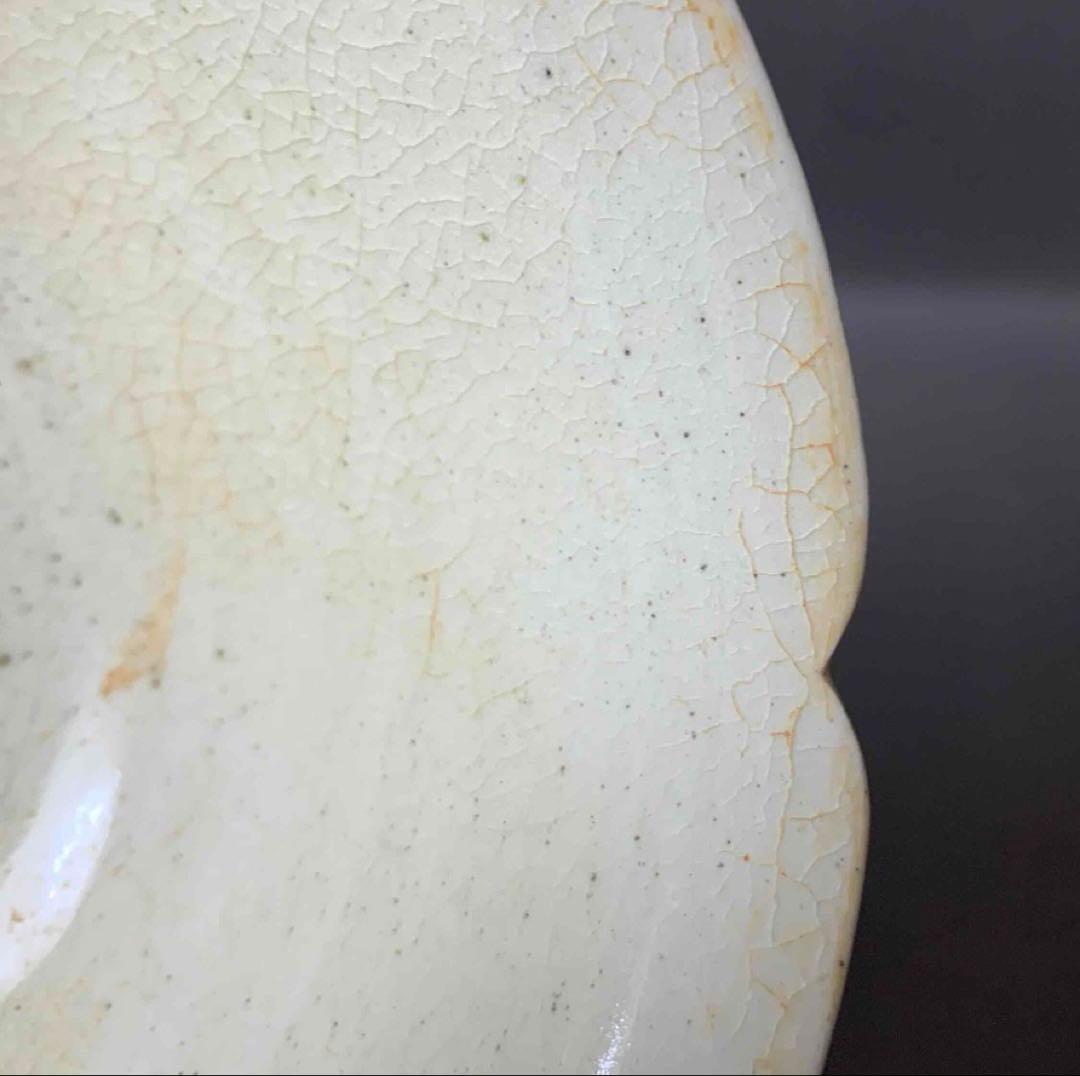 中国 無地輪花碗　f2250218