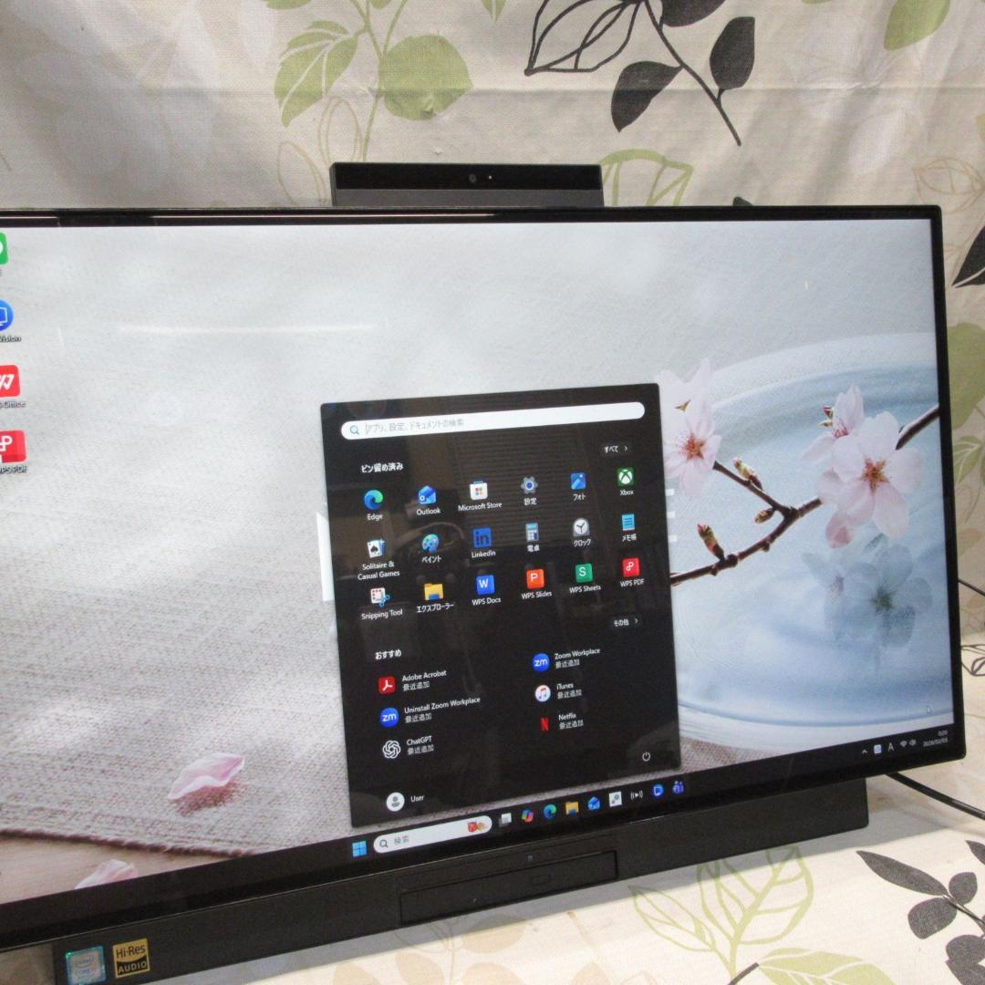 大画面27インチWin11公式対応i7/メ16/新品SSD/BD/地デジBSCS