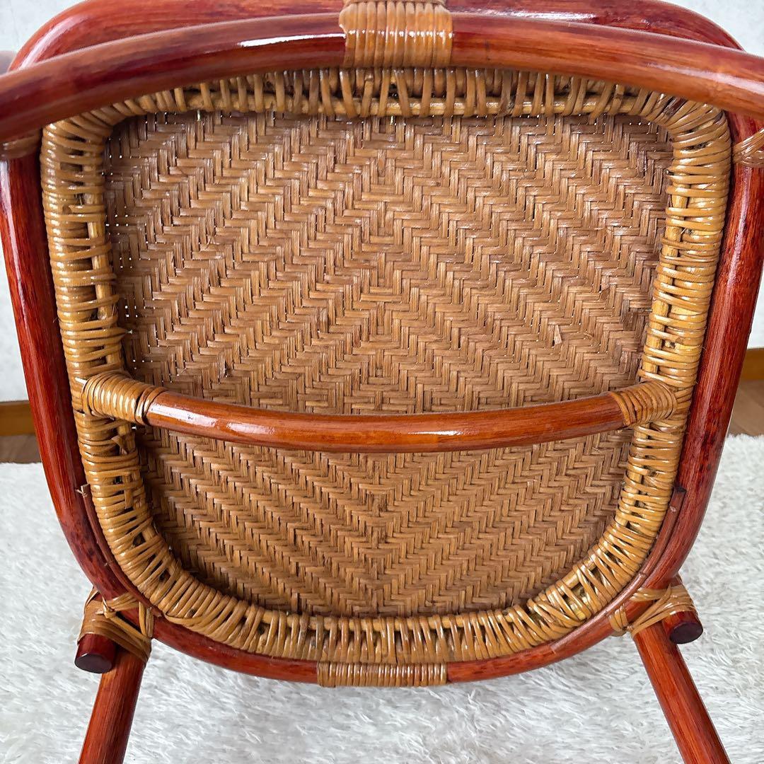 極上】ラタン アームチェア 一人掛け ダイニングチェア