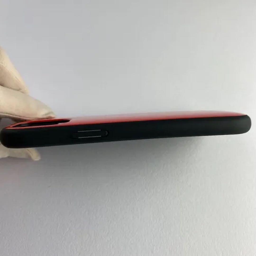 iPhone 12 mini ハイブリッド ケース PET×TPU レッド ①