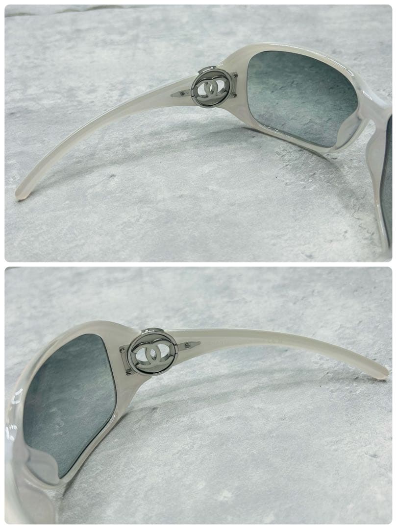 ケース付/美品◯ CHANEL サングラス ココマーク ホワイト アイウェア