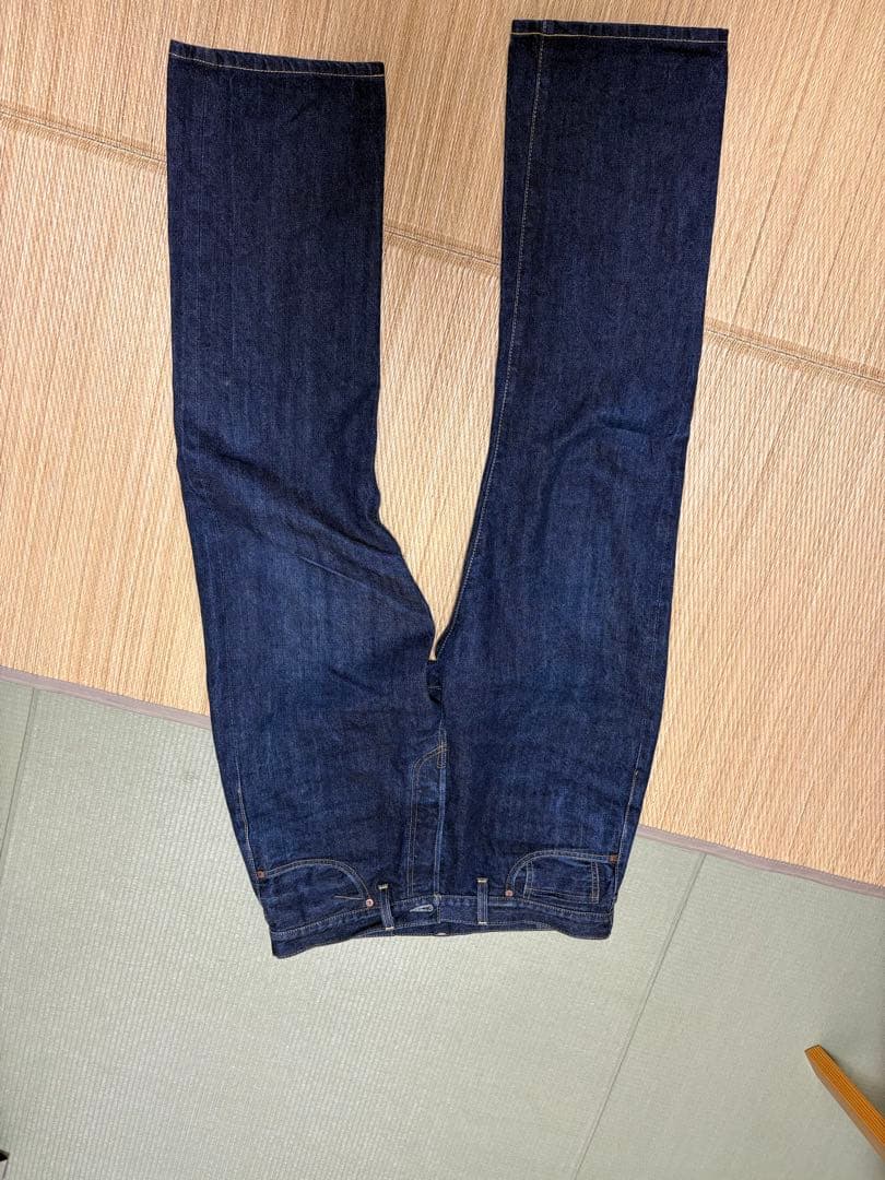 濃紺 ストレートデニムパンツ