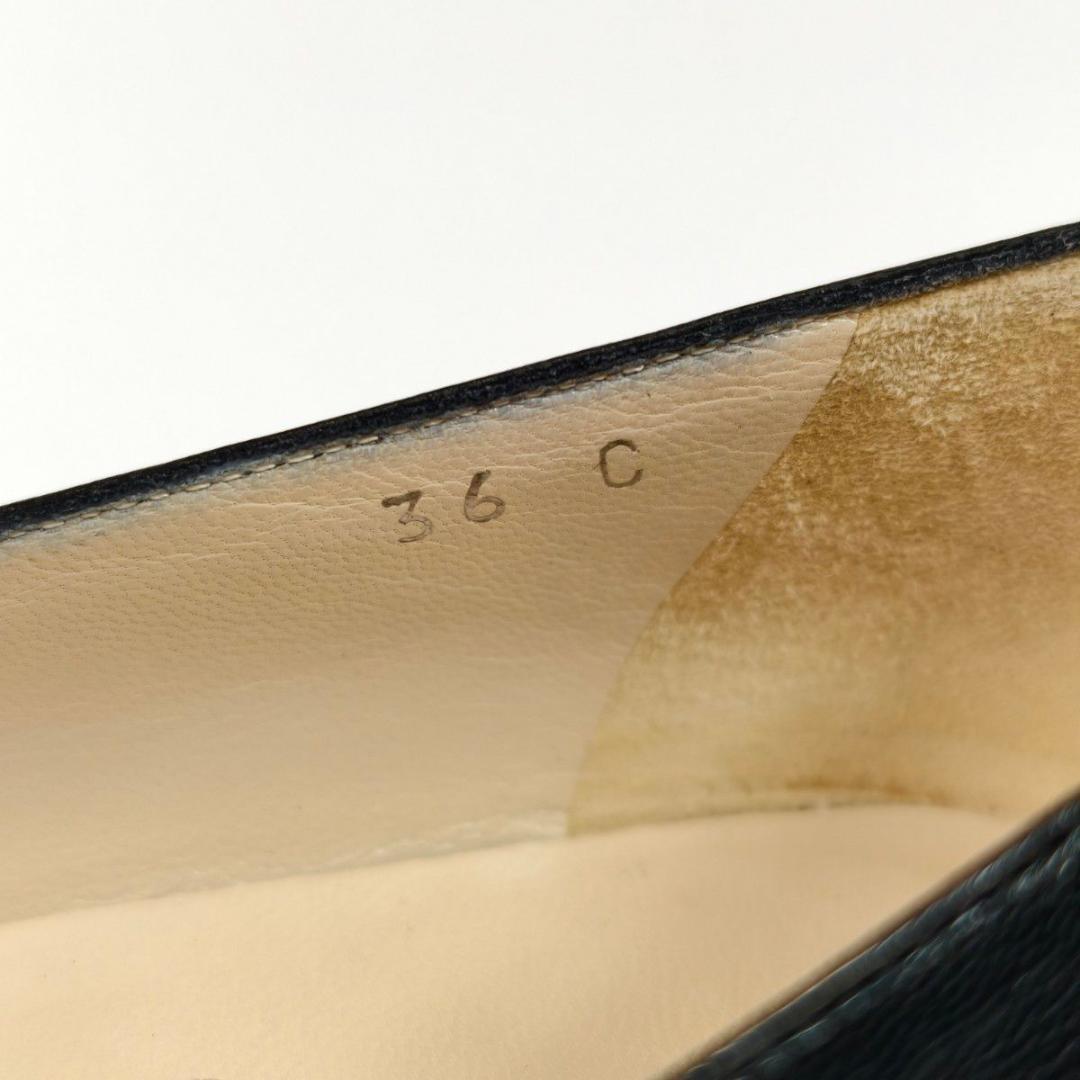 【美品】CHANEL シャネル パンプス レザー ココマーク ブラック 23cm