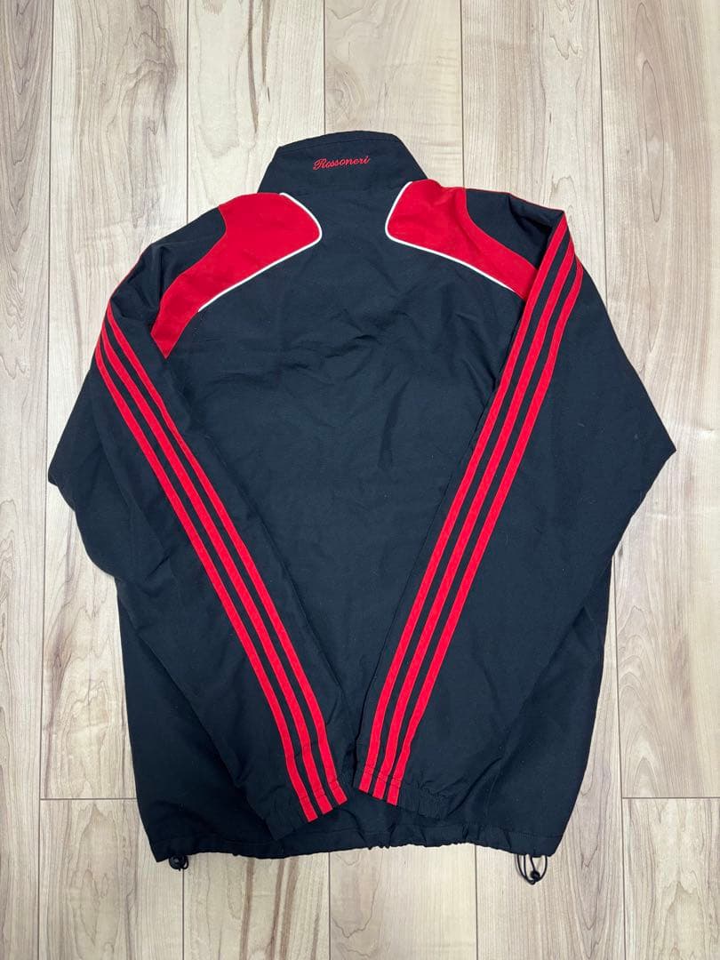 90s 菅田将暉着　ACミラン adidas ウィンドブレーカー 黒/赤