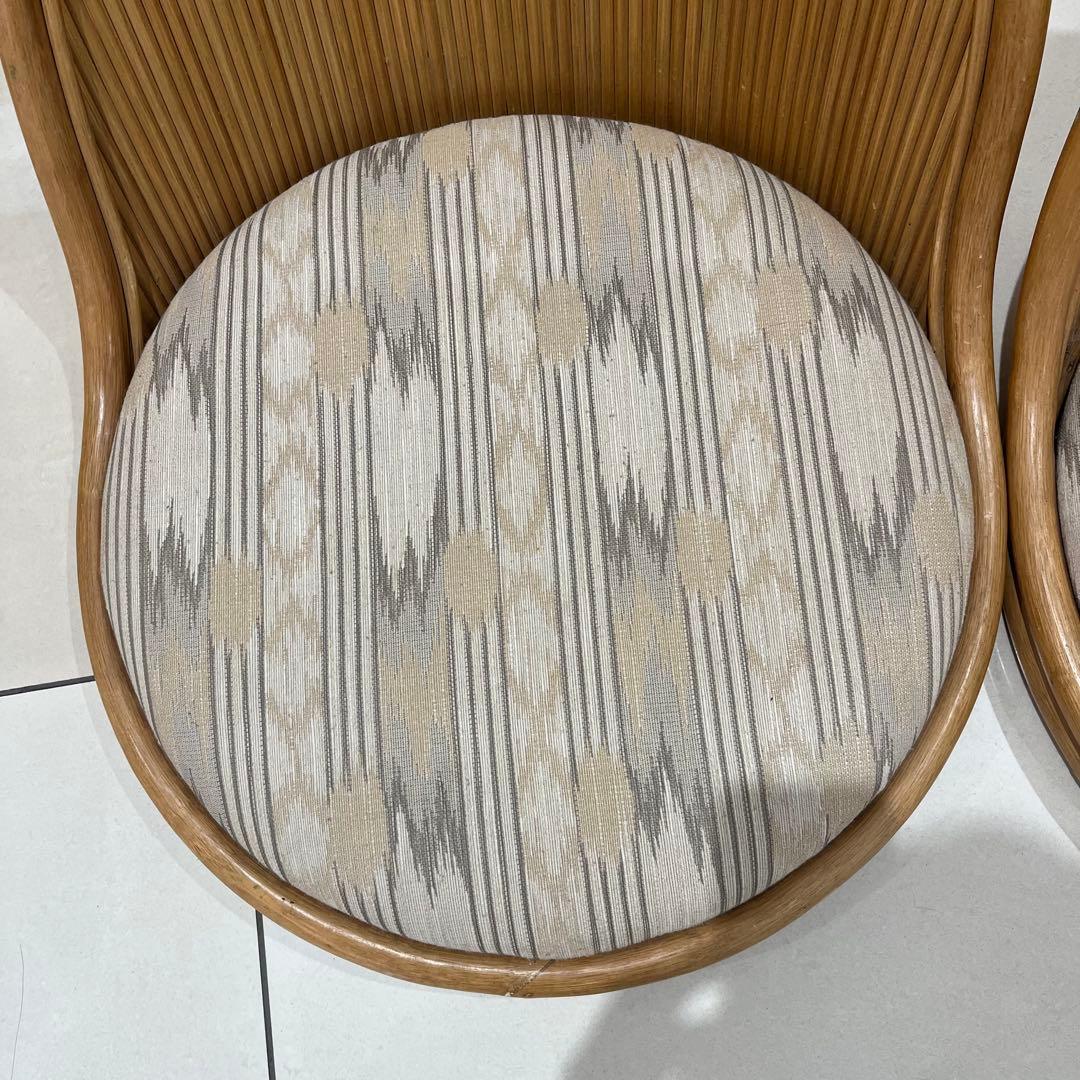 昭和レトロ コスガ家具 ラタン座椅子 ラタンチェア 2脚セット kosuga