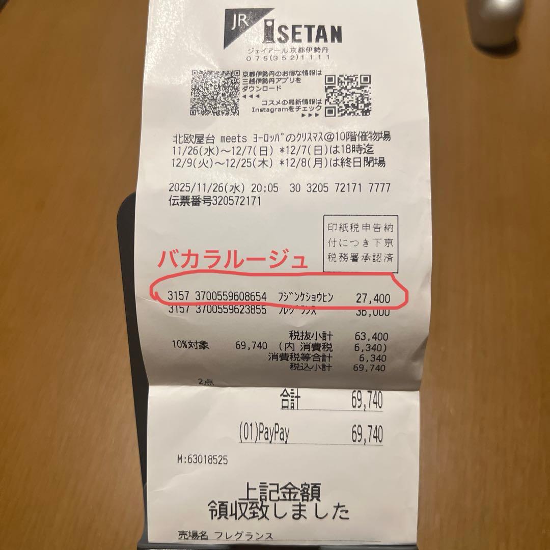 メゾンフランシスクルジャン バカラ ルージュ 540 オードパルファム 35ml