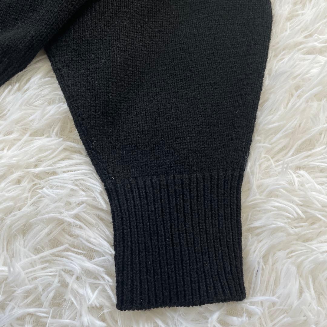 FRAMeWORK メタルボタン2wayカーディガン ウール100 ブラック