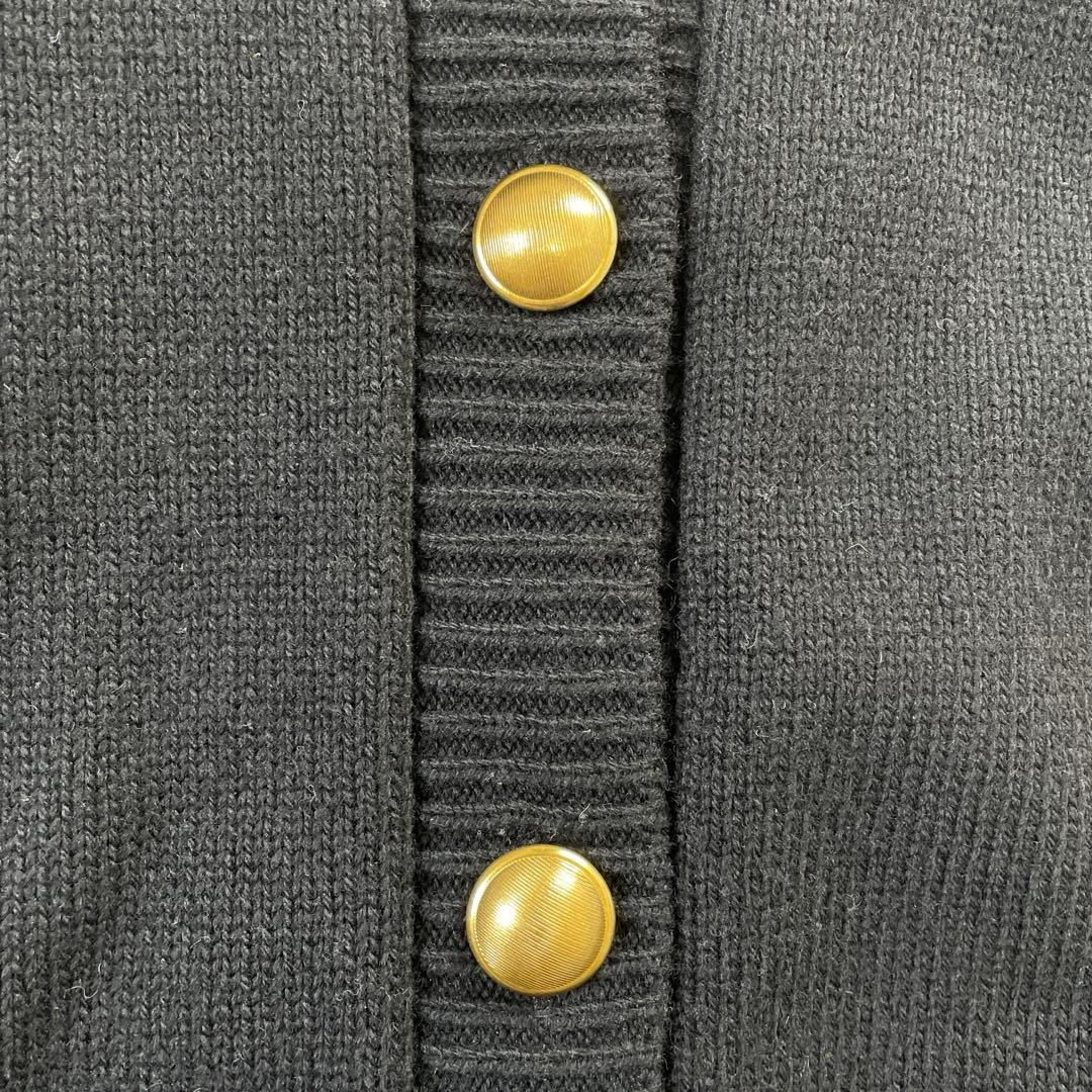 FRAMeWORK メタルボタン2wayカーディガン ウール100 ブラック