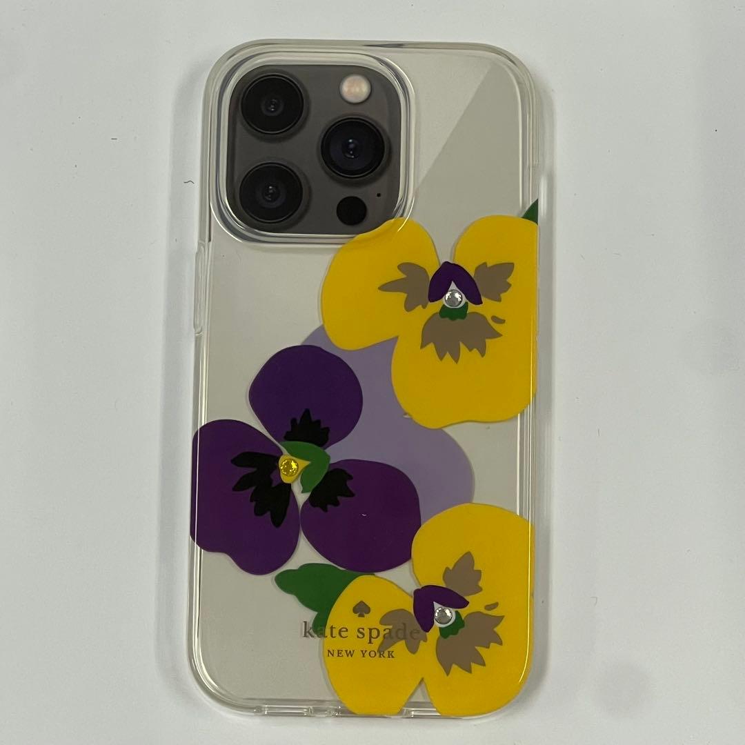 ☆美品☆ iPhone14ProケースKATE SPADE クリア KA543