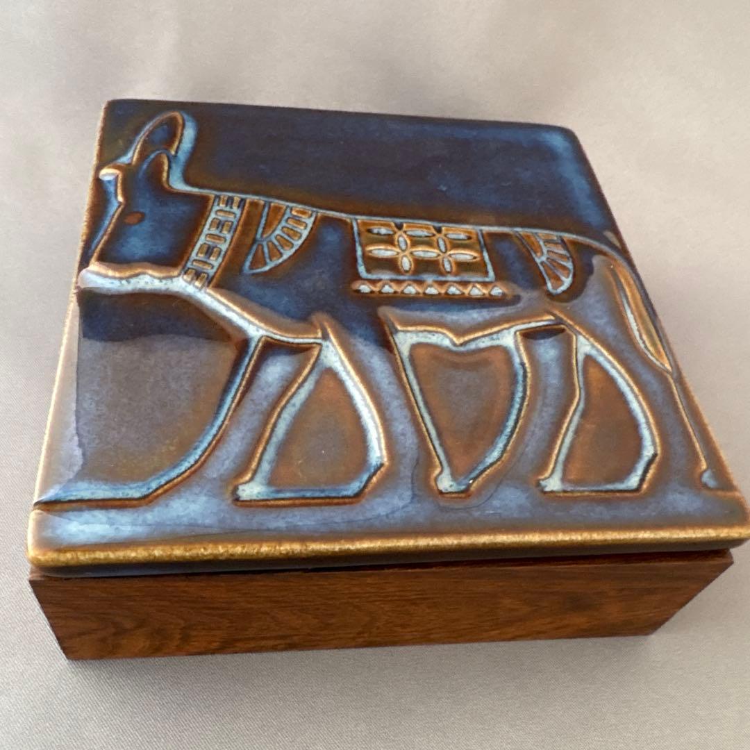 Novo Nordiskノボノルディスク セラミック×ローズウッド　小物入れ