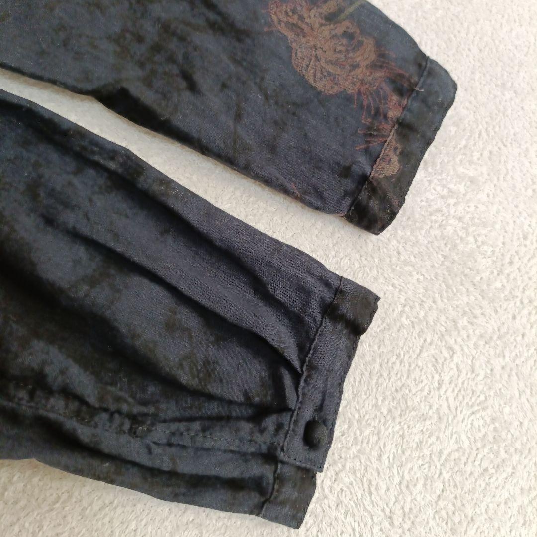 【美品】pas de calais 　Higanbana 　彼岸花　ブラウス　黒