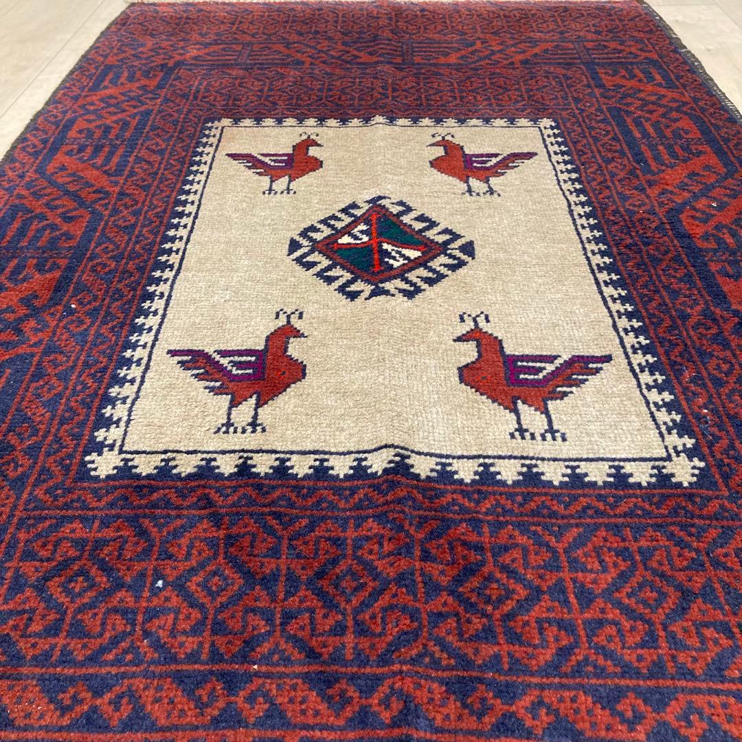 ペルシャ絨毯　バルーチ　ヴィンテージラグ　トライバルラグ　159x91㎝