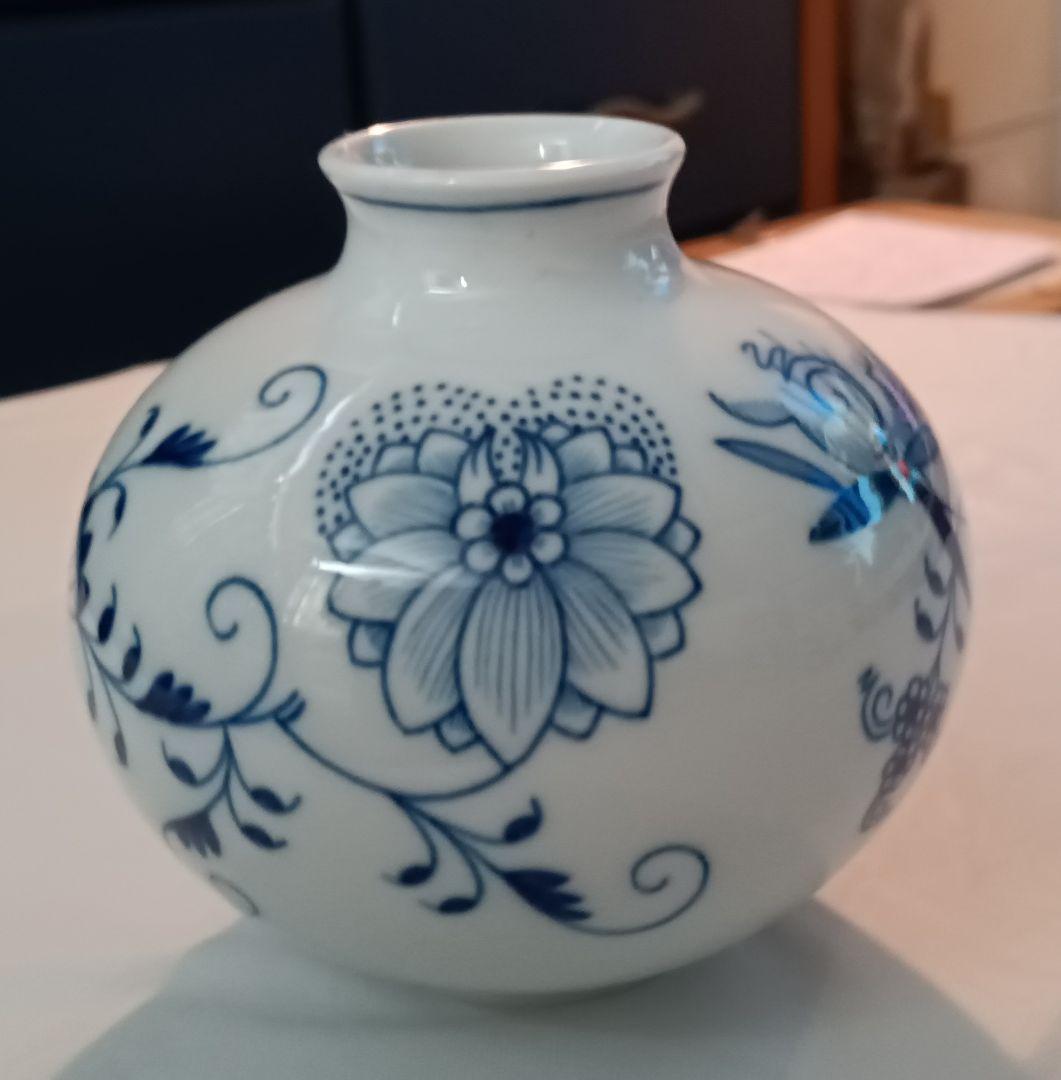 【マイセン】　Meissen　ブルーオニオン　フラワーベース　花器　一輪挿し