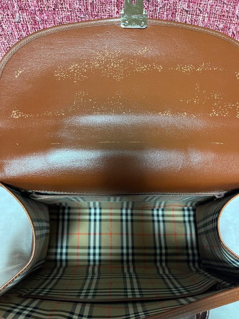Burberry ブラウンレザー ハンドバッグ ショルダー
