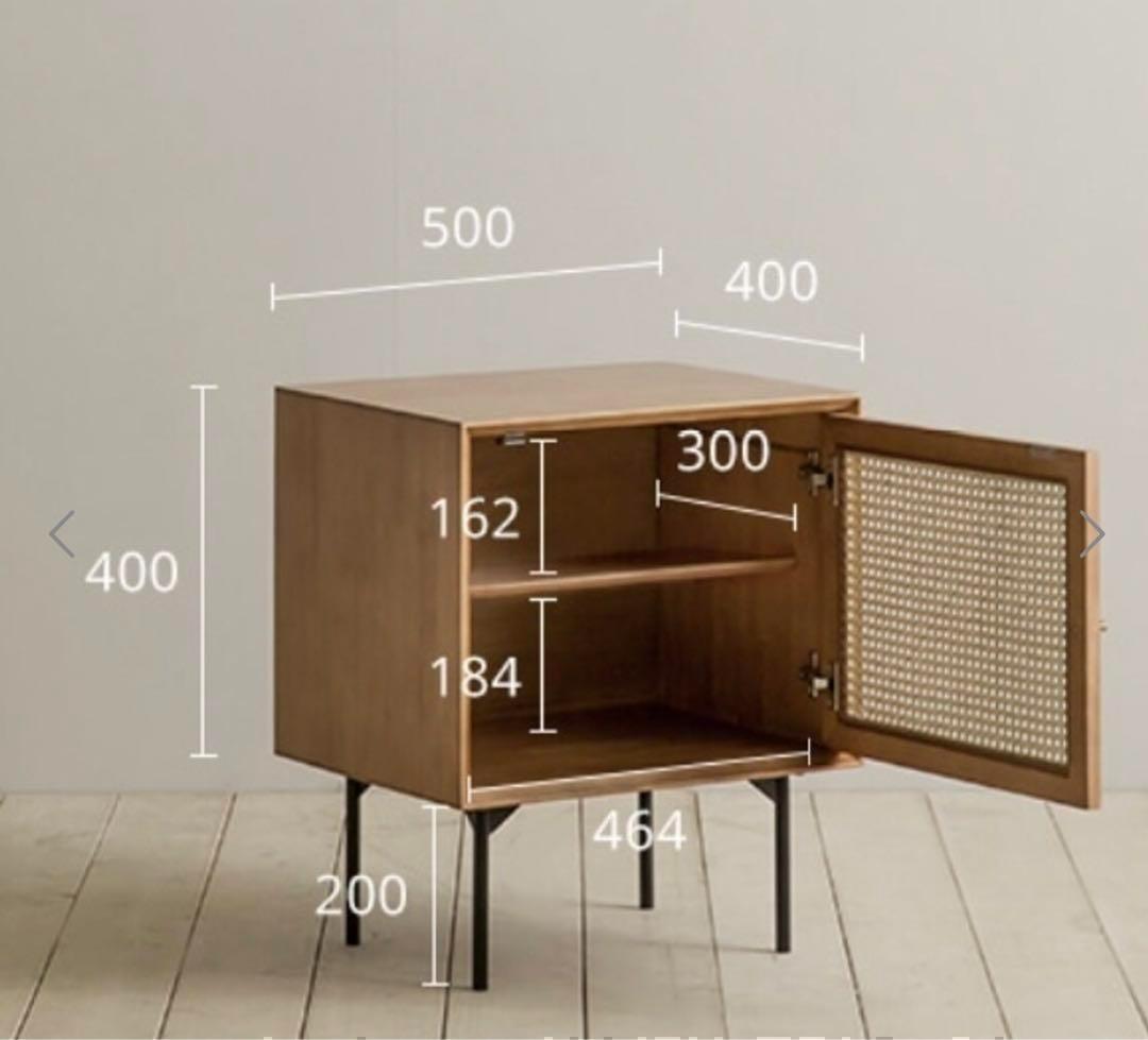 ラタン サイドテーブル　チェスカチェア風 収納　棚