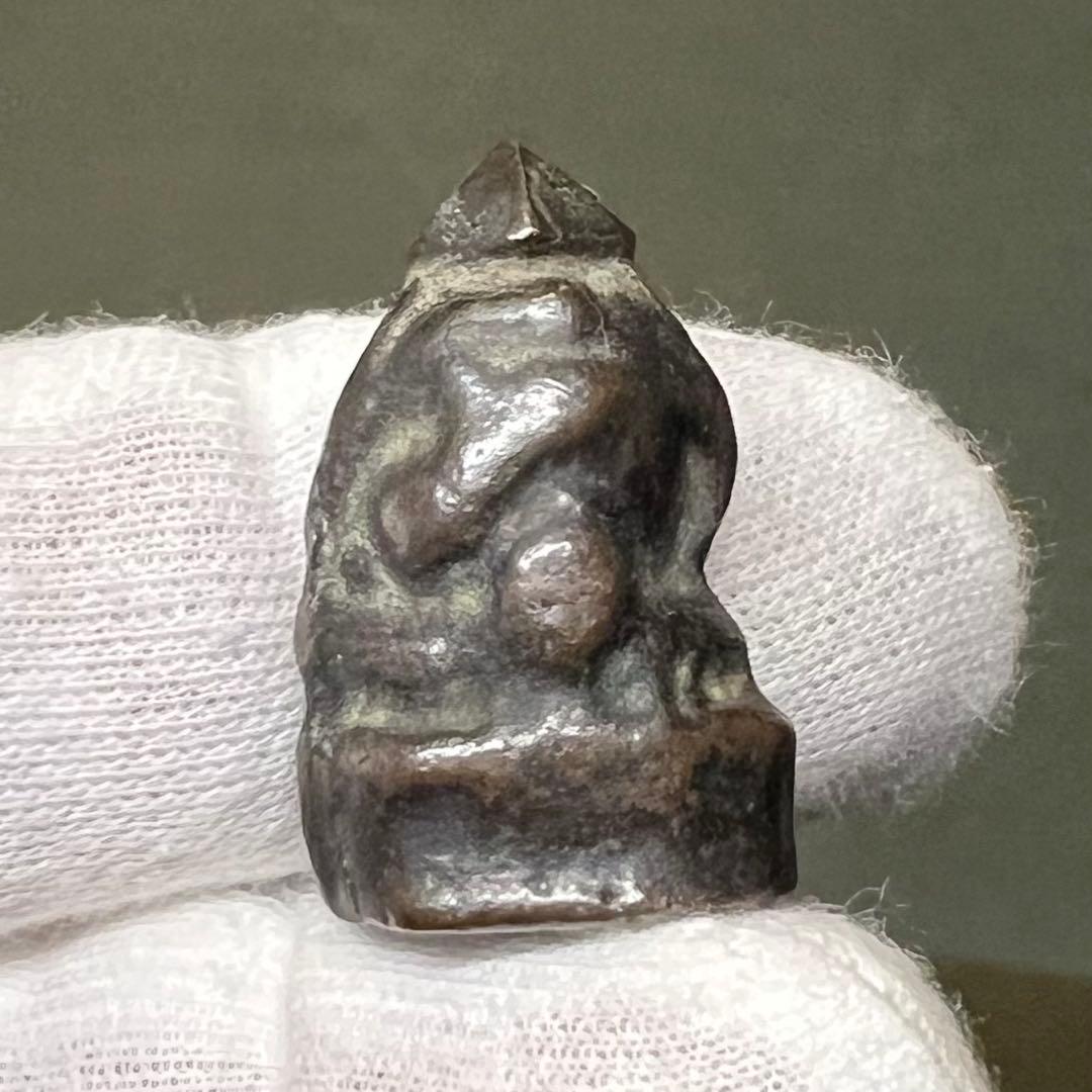 ◎古道具 庵々◎江戸時代 古銅製 恵比寿像 2.8cm 懐中仏◎豆仏 兜仏 仏像