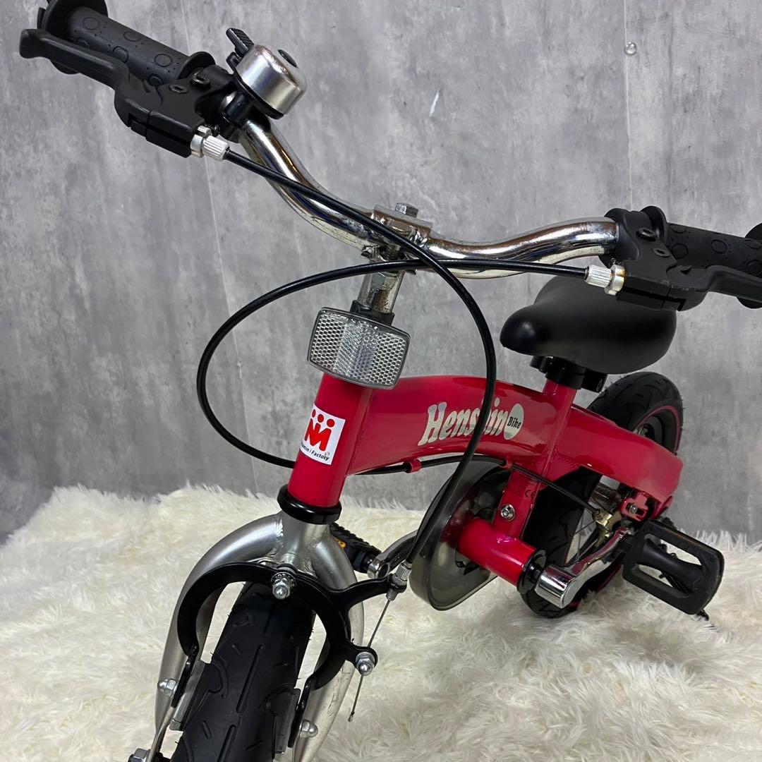 【極美品】へんしんバイク 12インチ ピンク スタンド付