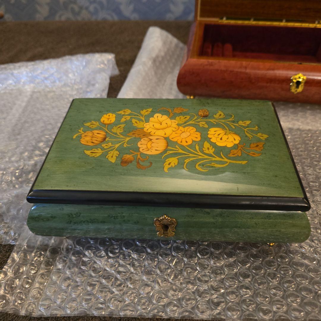 REUGE 花柄彫刻 木製アクセサリーケースセット