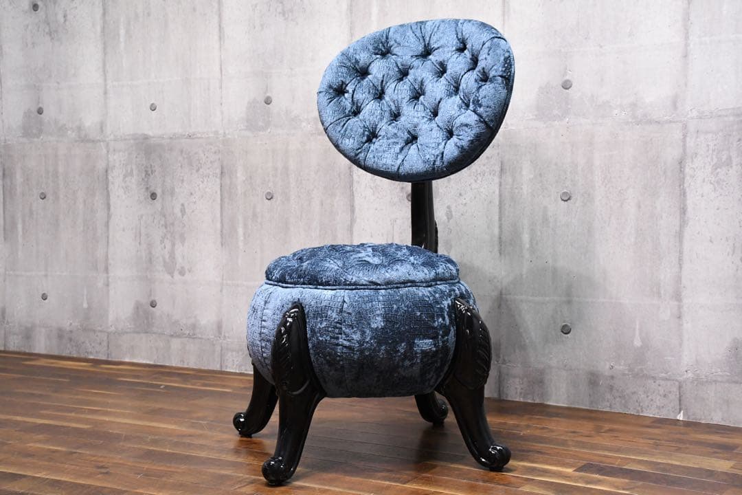 CIC35 アピス六本木 Volpi スツール 猫脚 ボタンダウン サロンチェア