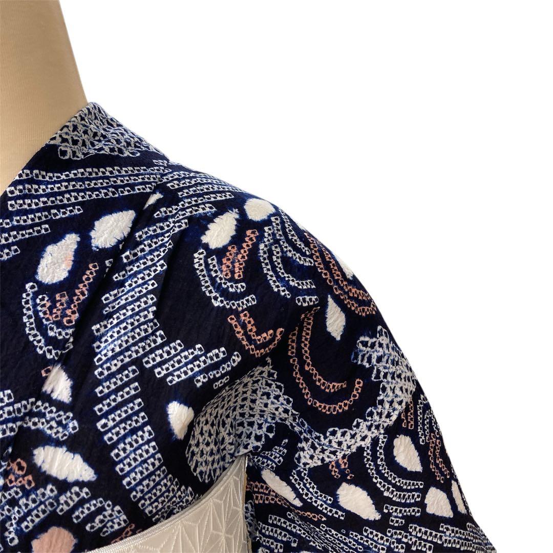 ◎mk-1208　有松鳴海　絞り浴衣　夏　有松絞り　浴衣　ｋ-7-11