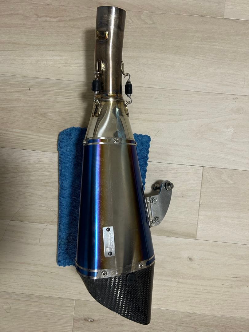 zx6r ヨシムラマフラー R‐11 政府認証　チタンブルーカバー