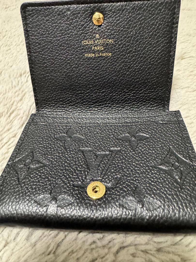 Louis Vuitton ブラックレザー 名刺入れ