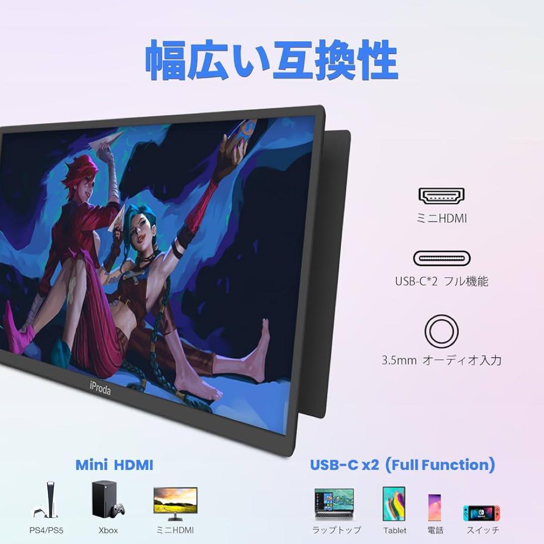 iProda 18.5インチポータブルモニターFHDディスプレイ本体新品未使用