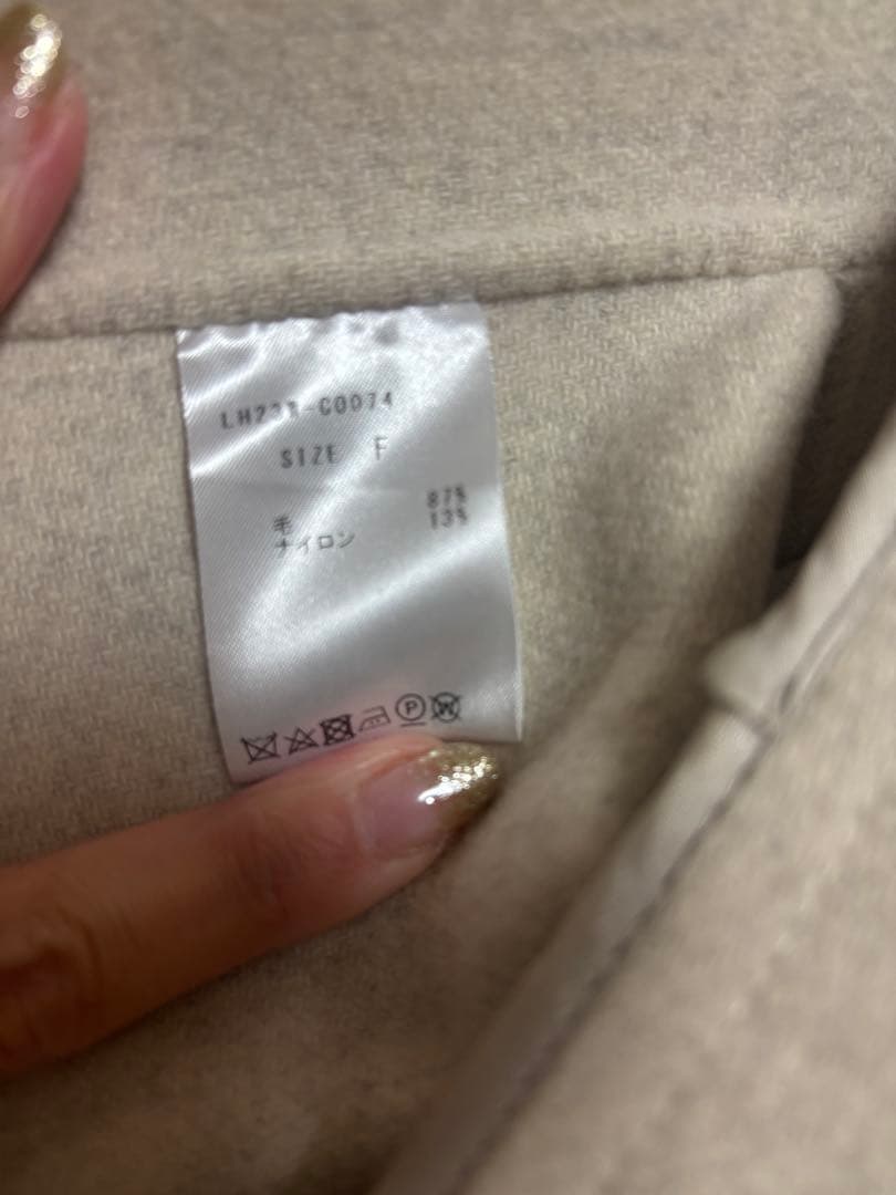 lohen ローヘン ハードメルトンリバーピーコート　ホワイト