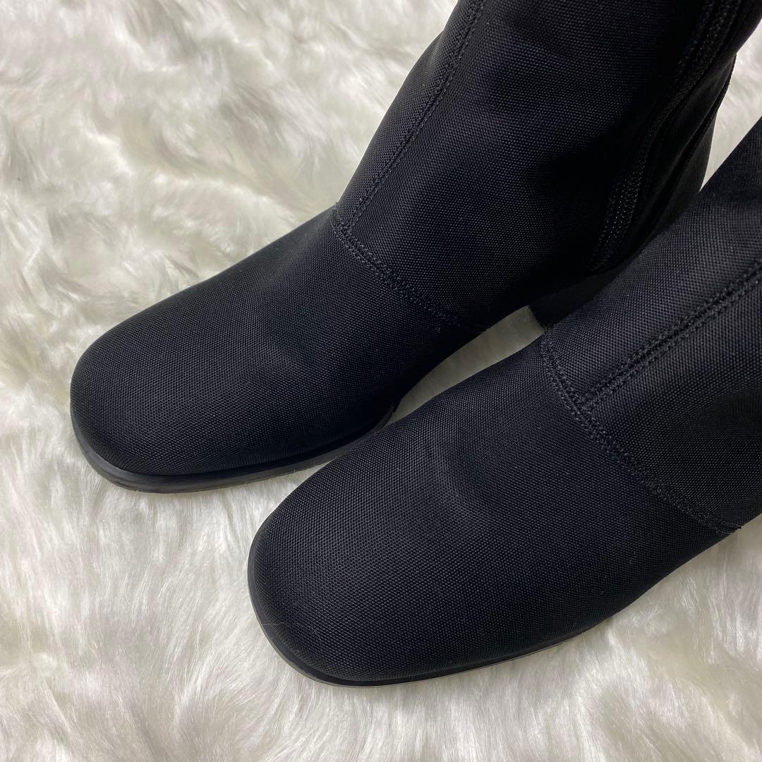 銀座かねまつ ゴアテックス ロングブーツ レインブーツ ファスナー 22.5