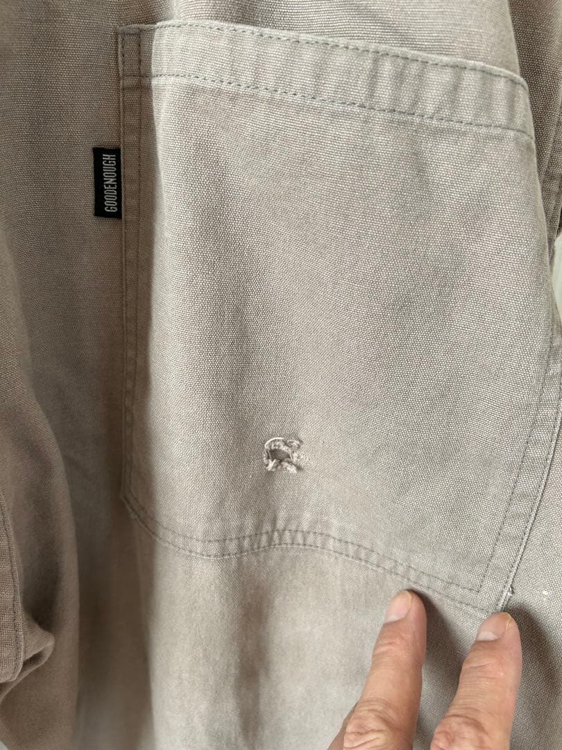 Goodenough グッドイナフ　オーバーオール　ベージュ　サイズS