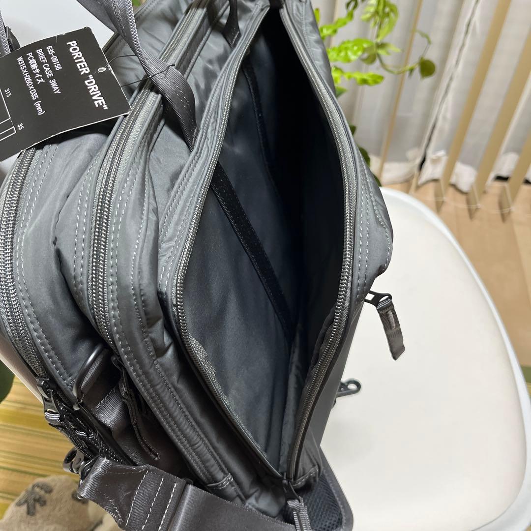 未使用に近いPORTER ポーター ドライブ 3WAY ブリーフケース グレー