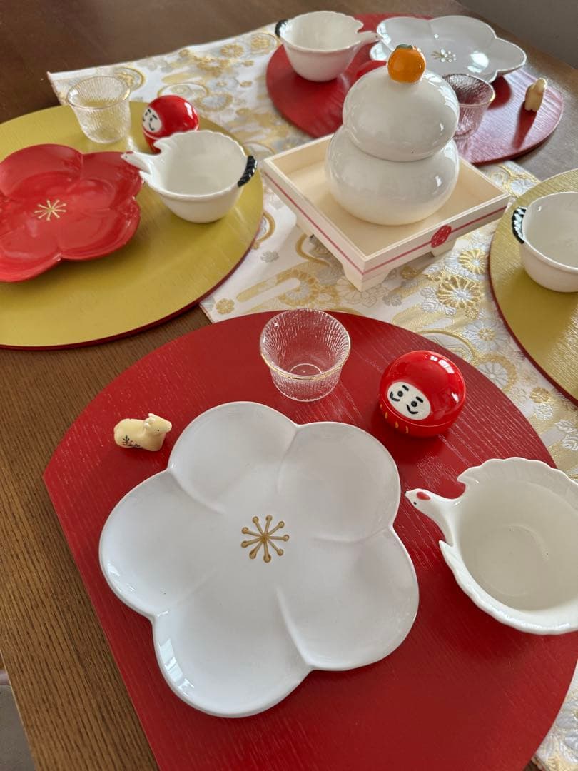 紅白梅のお正月6名様分30点セット