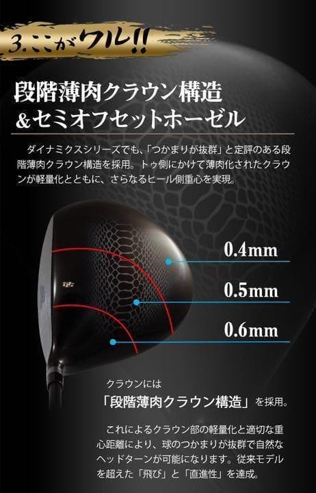 新登場! ドラコンアッタス ドクロ輝く超高反発の飛び! ダイナゴルフ 悪童