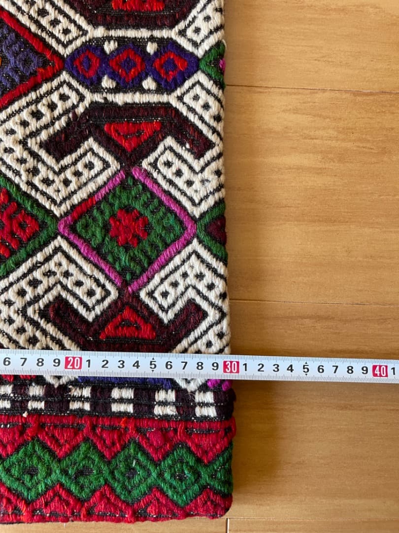 オールドキリムクッションカバー 綺麗なコザック　80x30 cm