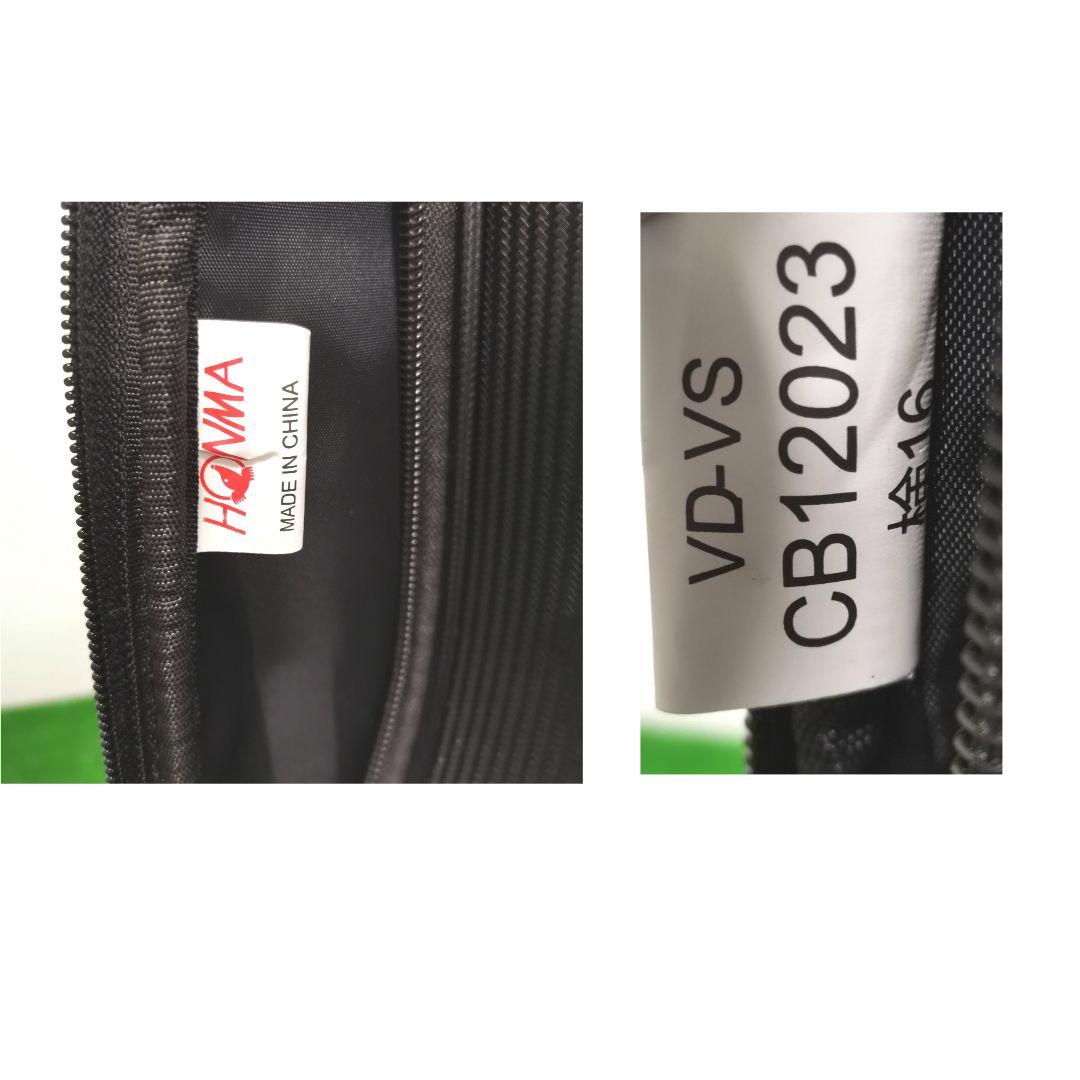 【美品】HONMA ホンマ モグラ ロゴ キャディバッグ ゴルフバッグ 黒/白