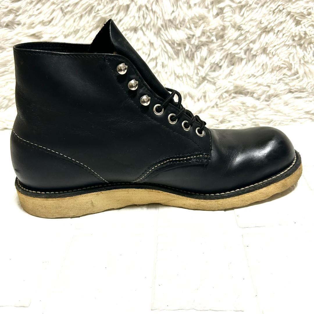 美品　レッドウィング　８１６５　26.5D プレーントゥ　箱付き　黒　レザー